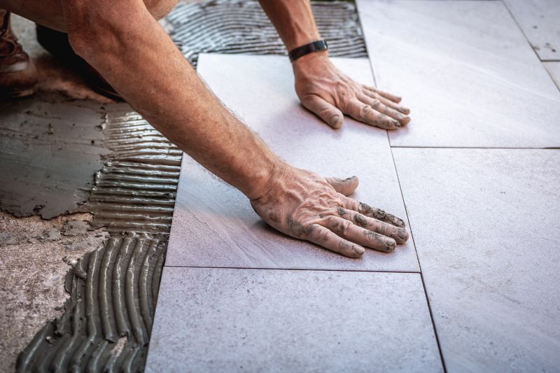 Porch Tile Installation detail