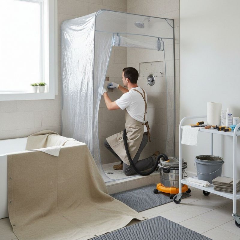 Shower Tile Repair detail